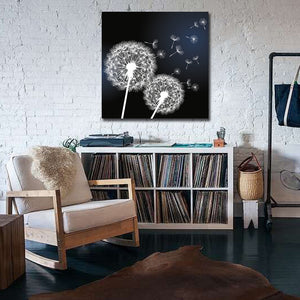 Pine Stretched  Framed 1 Panel - Dandelion Flower