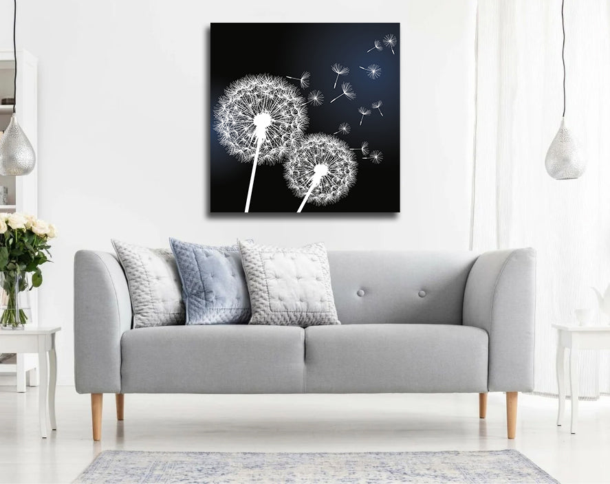 Pine Stretched  Framed 1 Panel - Dandelion Flower