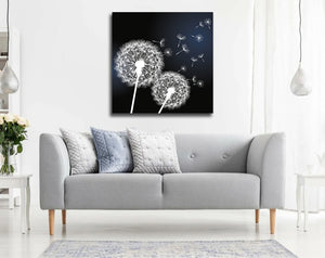 Pine Stretched  Framed 1 Panel - Dandelion Flower