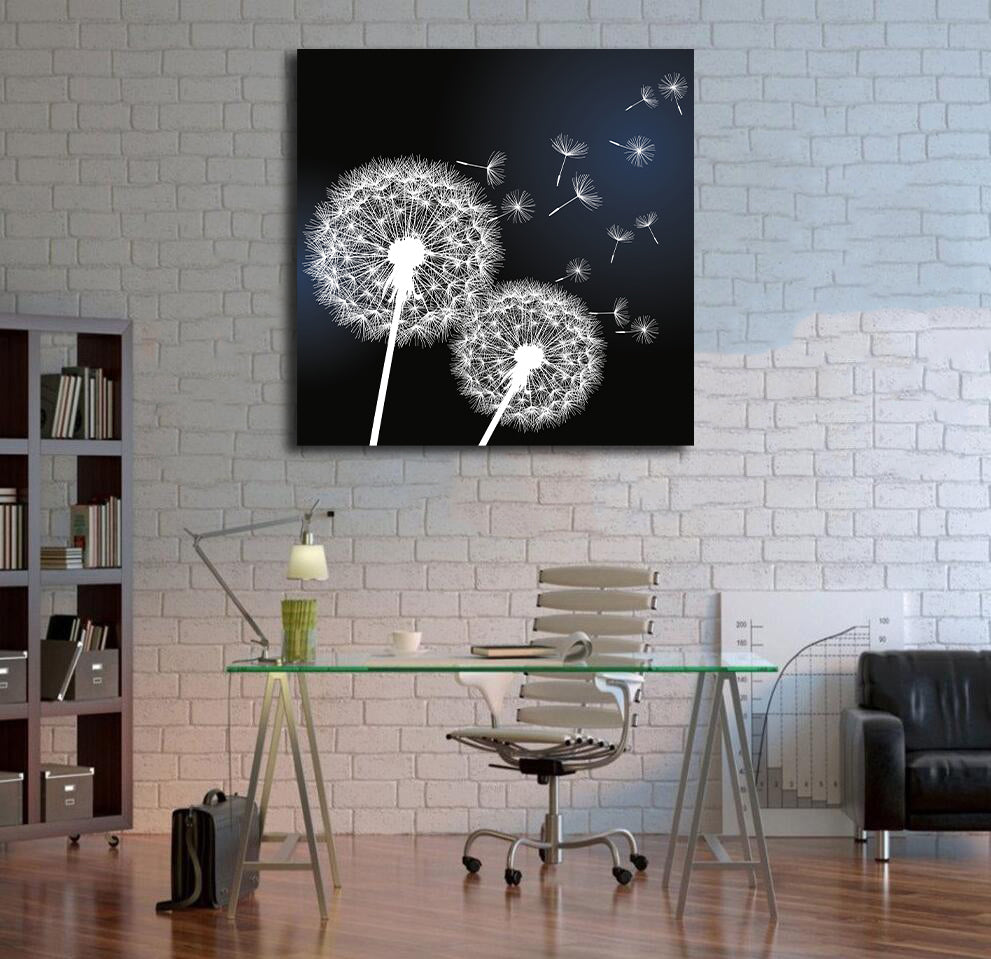 Pine Stretched  Framed 1 Panel - Dandelion Flower