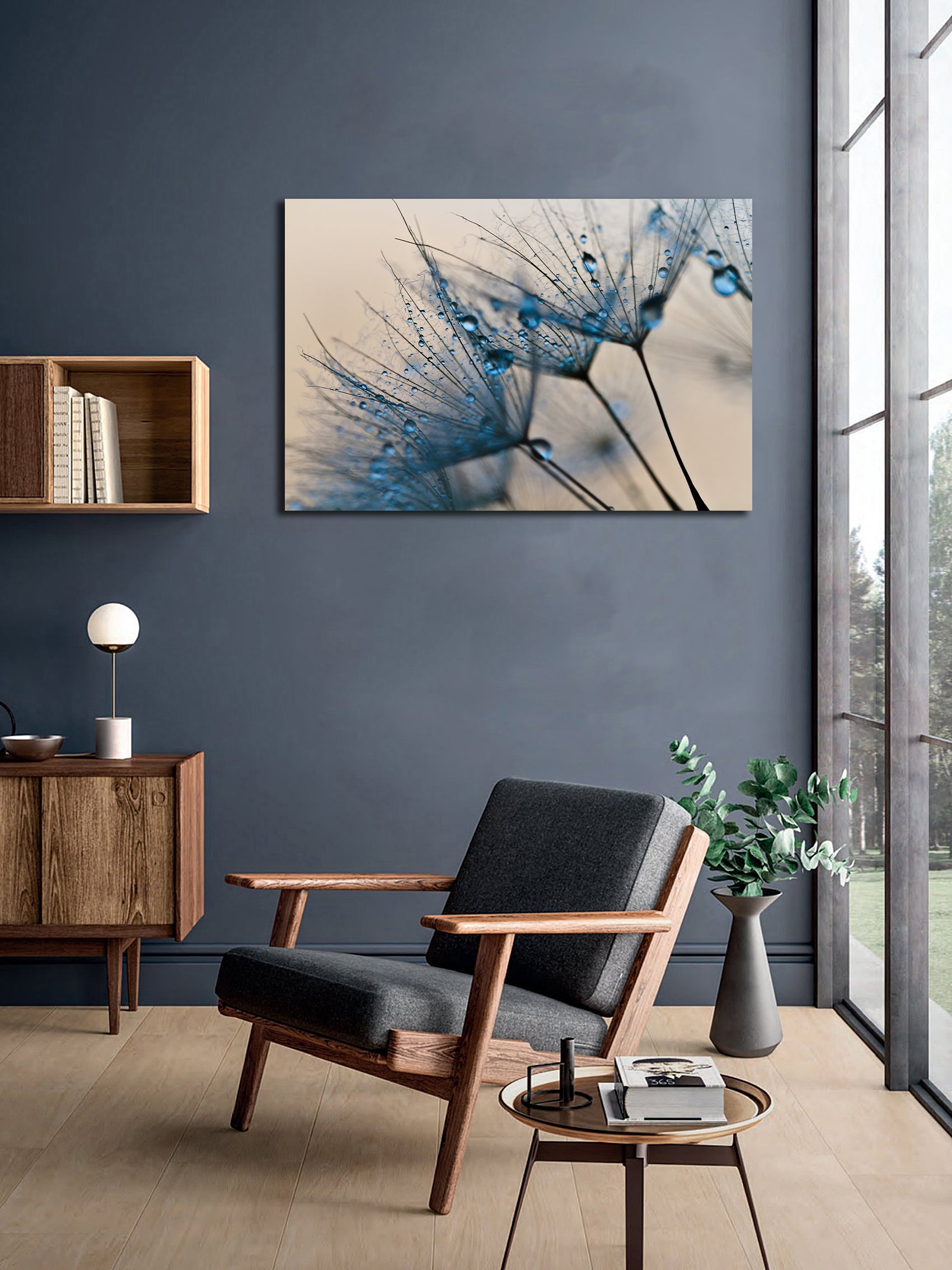 Pine Stretched  Framed 1 Panel - Dandelion Flower