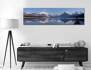 Framed 1 Panel - Lake McDonald Panorama in February