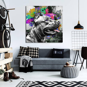 Pine Stretched  Framed 1 Panel - German Shepherd