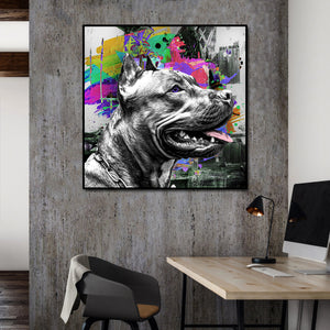 Pine Stretched  Framed 1 Panel - German Shepherd