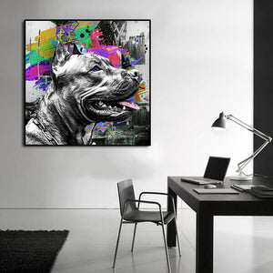 Pine Stretched  Framed 1 Panel - German Shepherd