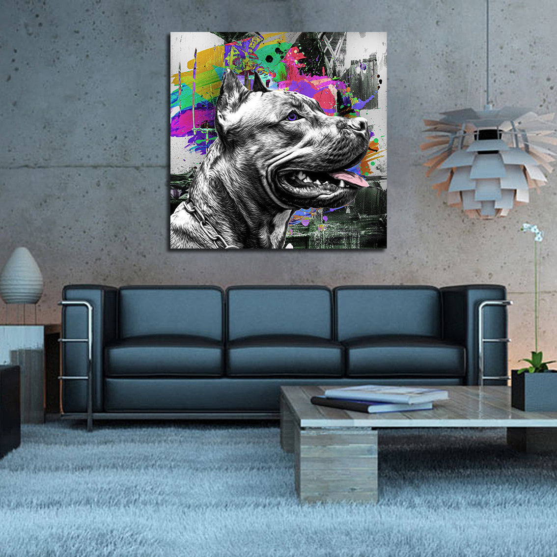Pine Stretched  Framed 1 Panel - German Shepherd