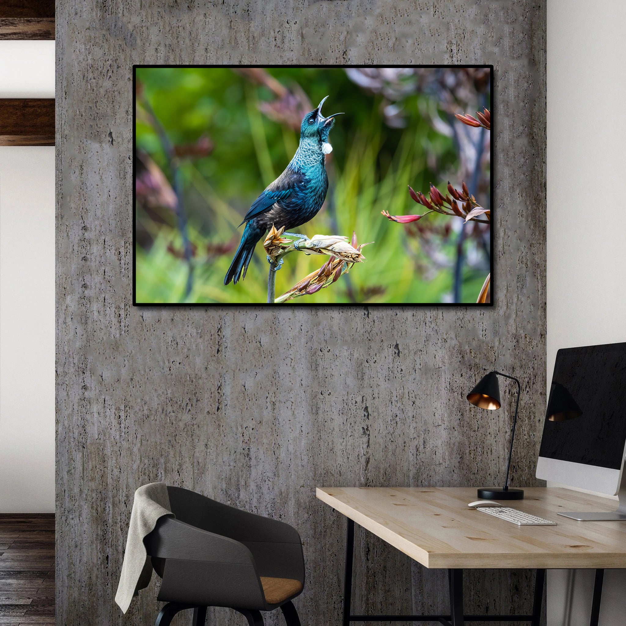Pine Stretched  Framed 1 Panel - Tui