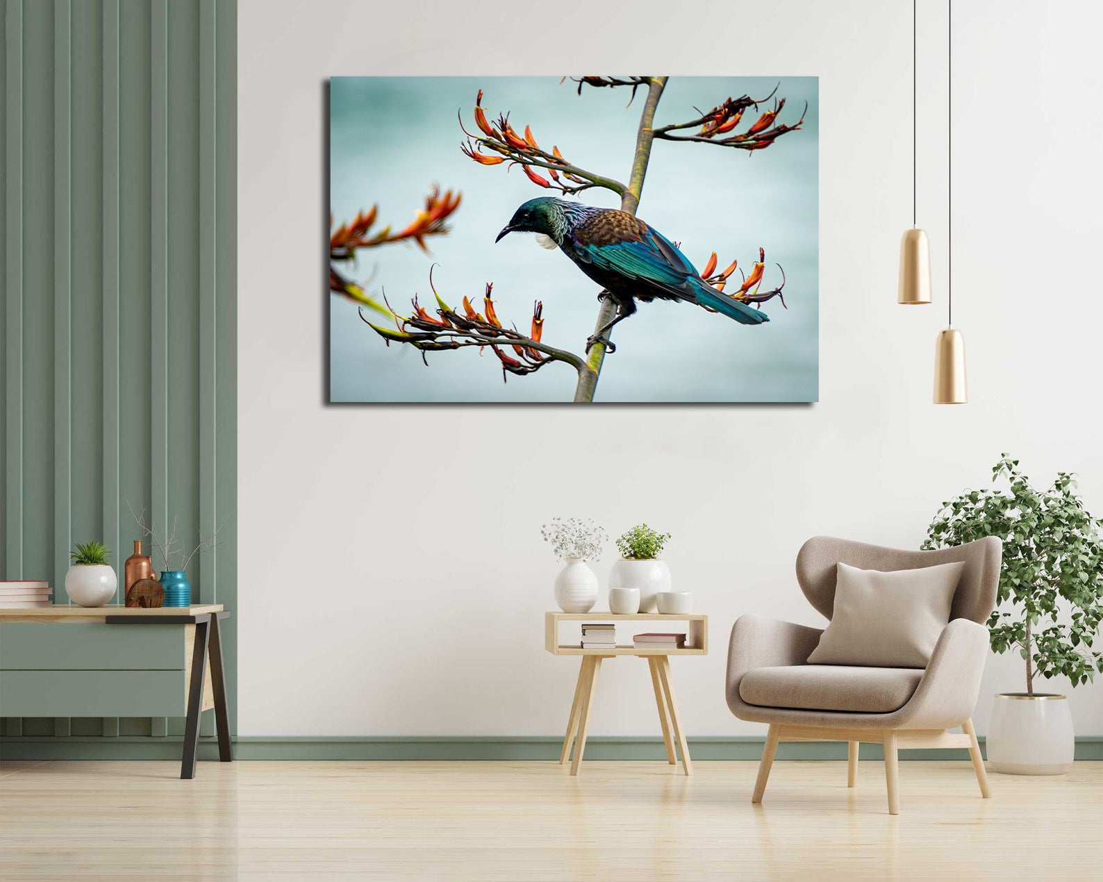 Pine Stretched  Framed 1 Panel - Tui