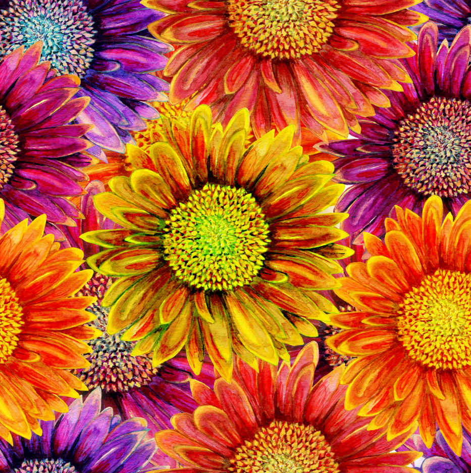 Pine Stretched  Framed 1 Panel - Gerbera Flower