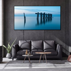 Pine Stretched  Framed 1 Panel - Golden Hour Reflections