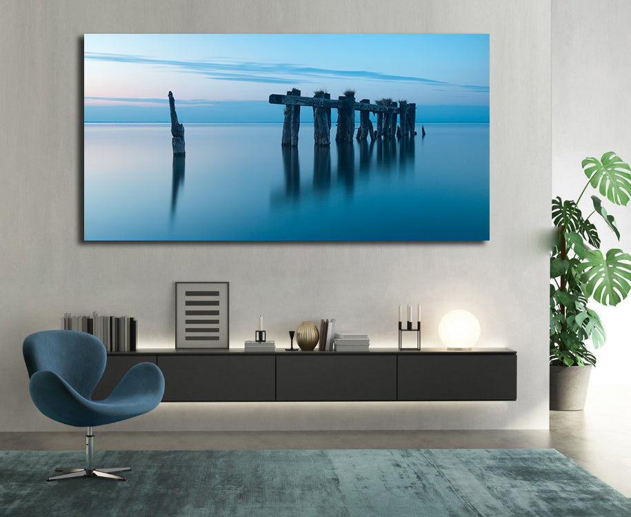 Pine Stretched  Framed 1 Panel - Golden Hour Reflections