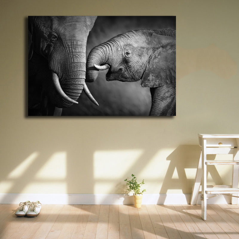 Framed 1 Panel - Elephant Affection