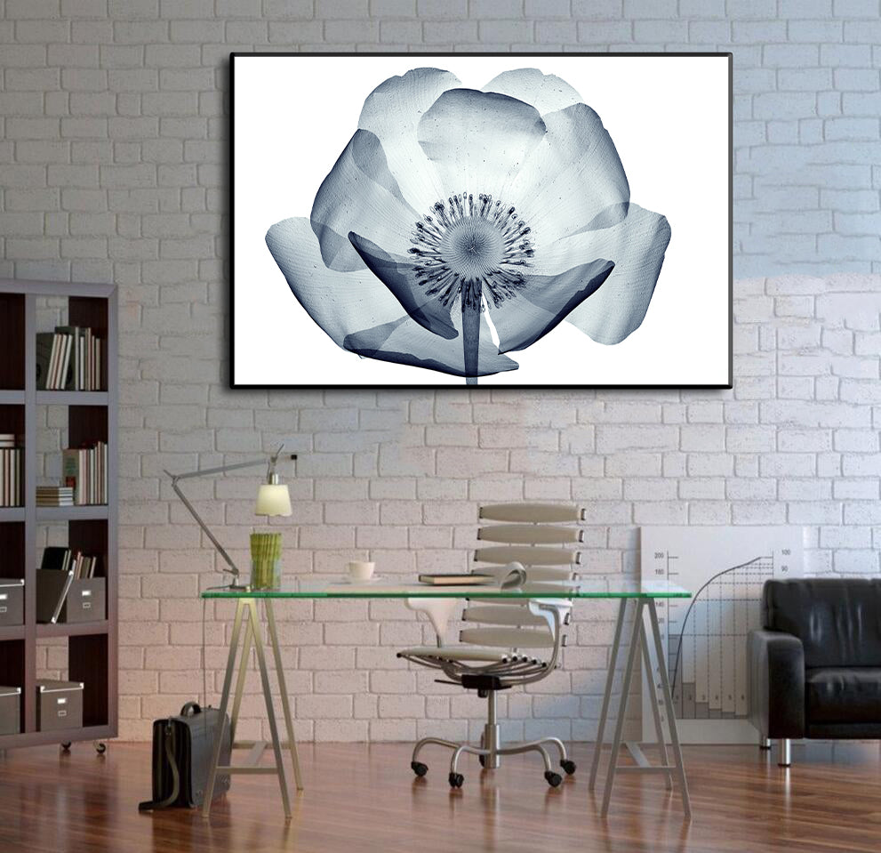 Pine Stretched  Framed 1 Panel - Poppy Papaver