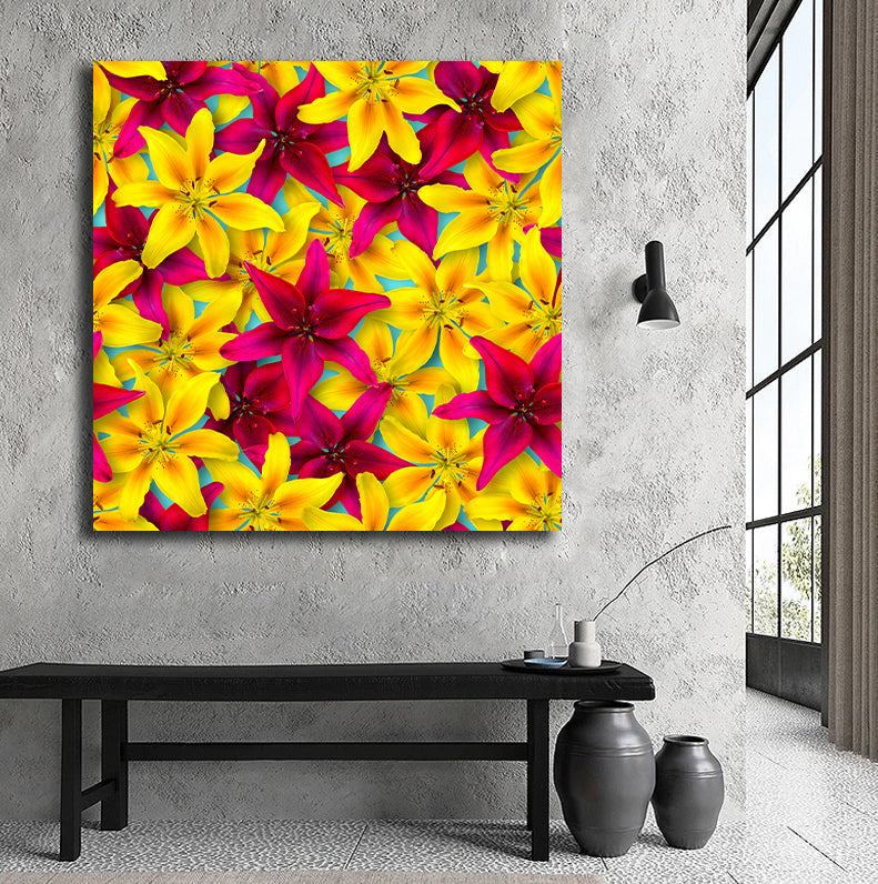 Framed 1 Panel - Seamless Floral Pattern