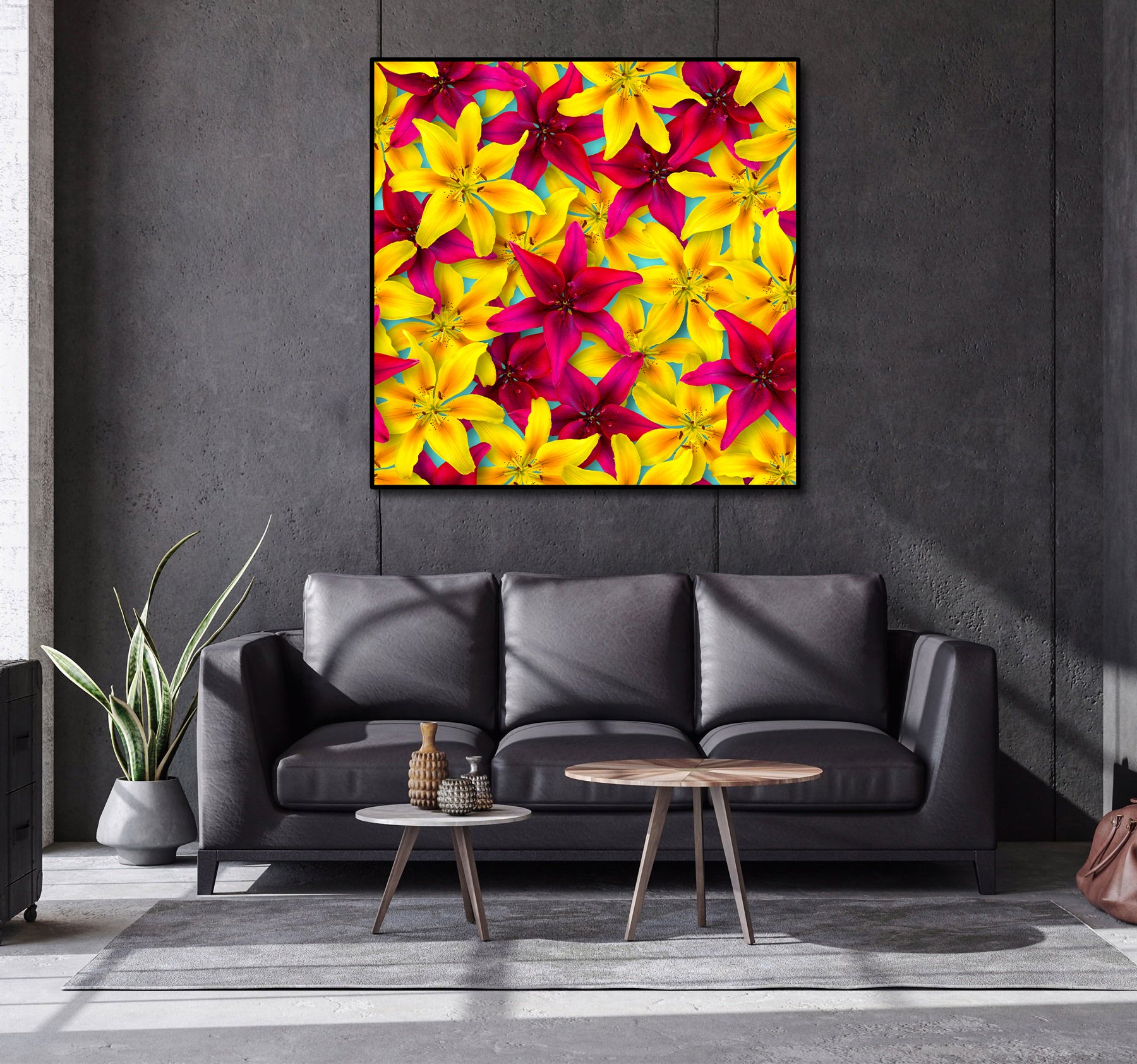 Framed 1 Panel - Seamless Floral Pattern