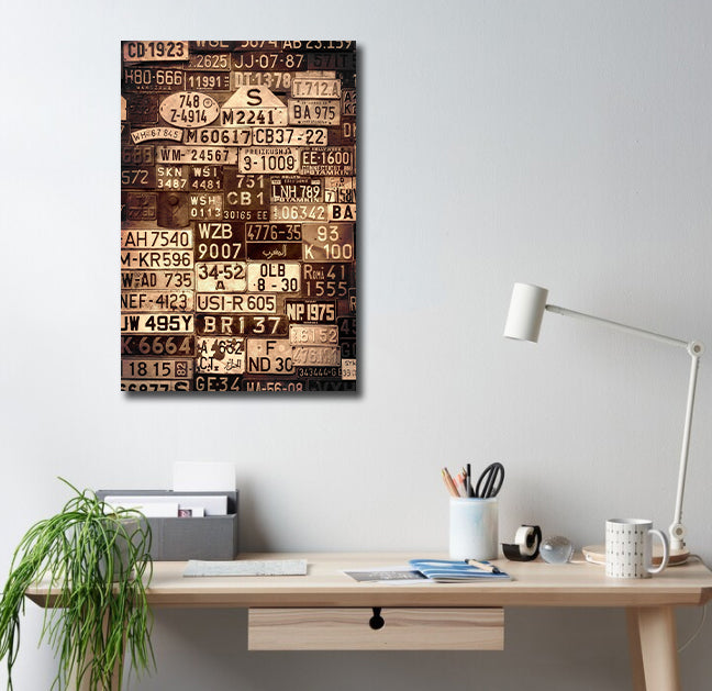 Framed 1 Panel - License Plates