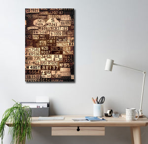 Framed 1 Panel - License Plates