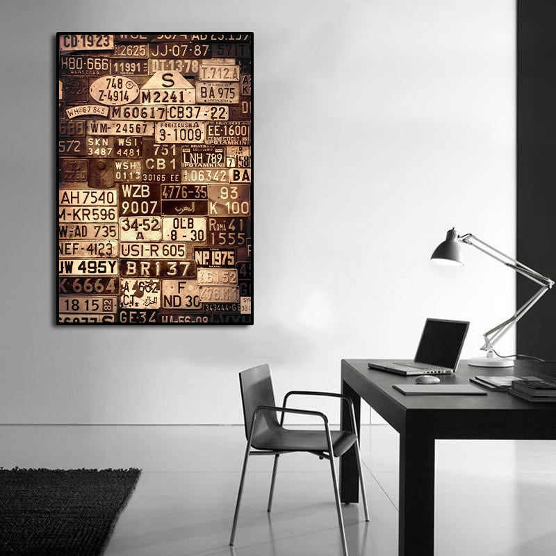 Framed 1 Panel - License Plates