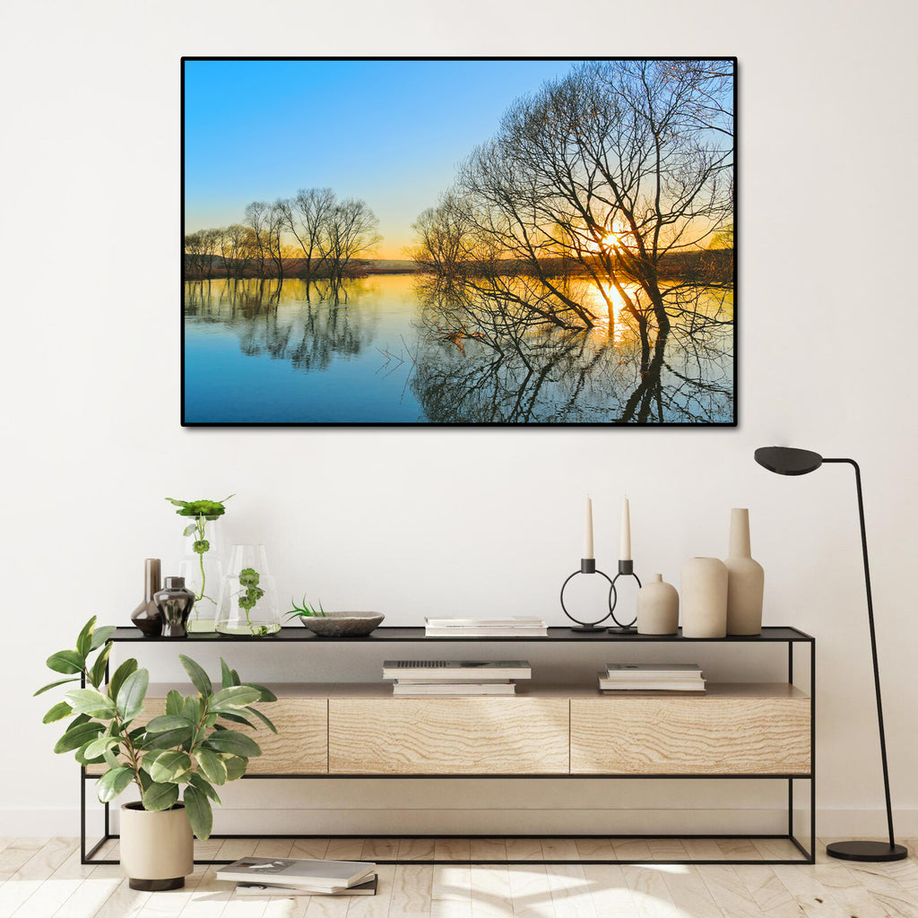 Pine Stretched  Framed 1 Panel - Spring Sunset