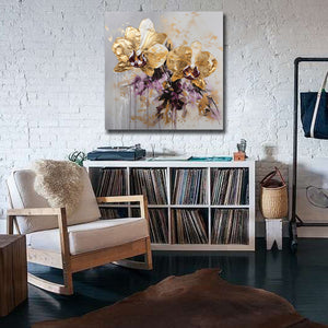 Pine Stretched  Framed 1 Panel - Golden Orchid