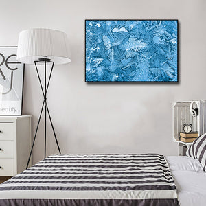 Pine Stretched  Framed 1 Panel - Ice Patterns