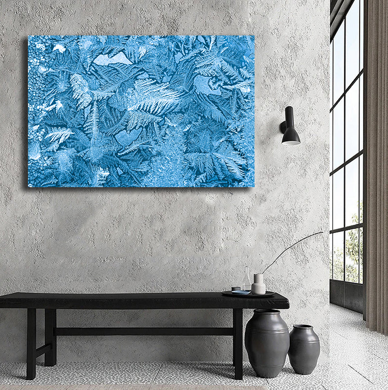 Pine Stretched  Framed 1 Panel - Ice Patterns