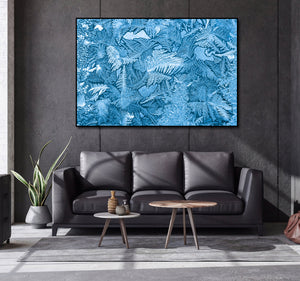 Pine Stretched  Framed 1 Panel - Ice Patterns