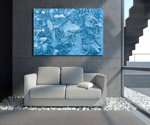 Pine Stretched  Framed 1 Panel - Ice Patterns