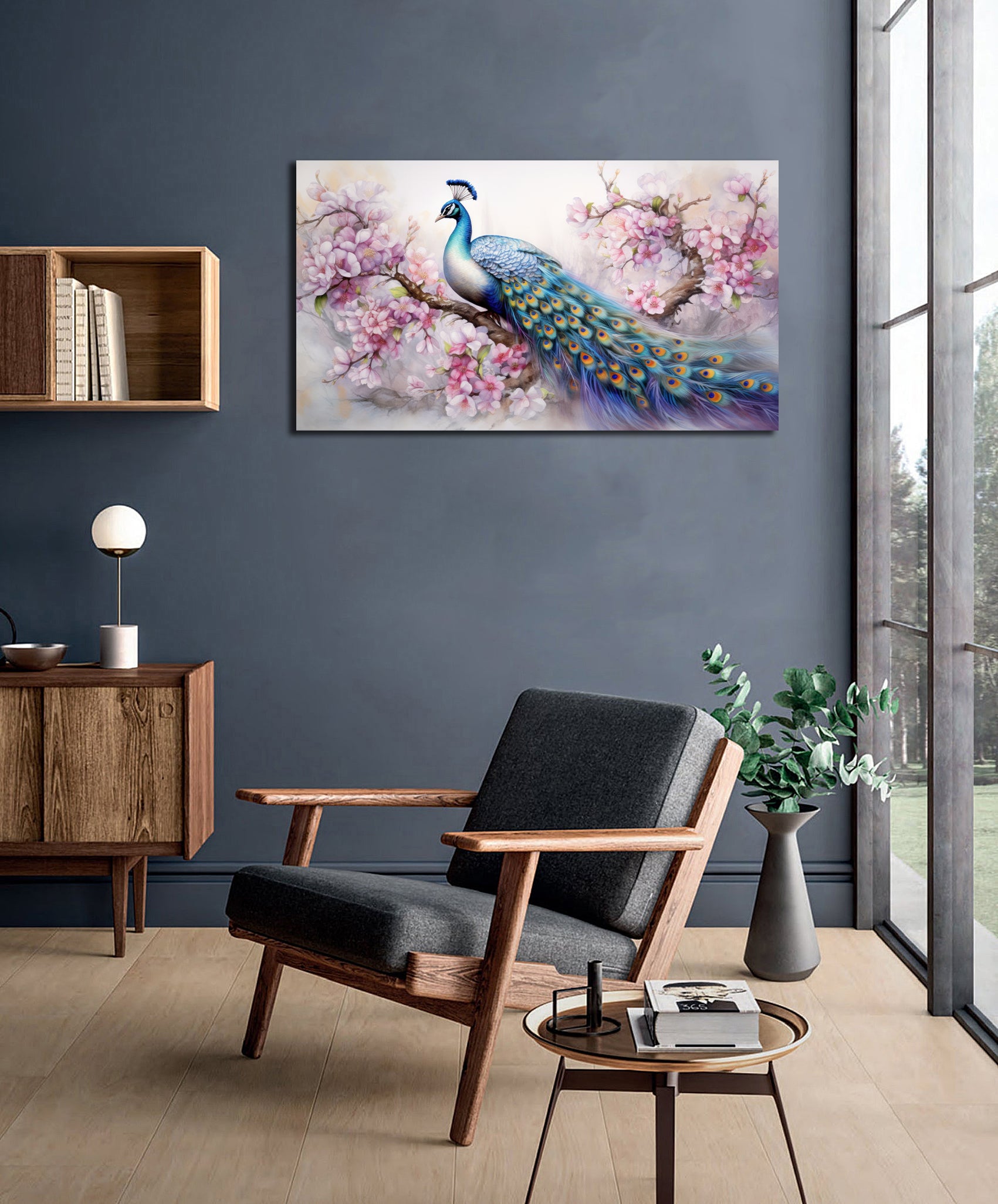 Framed 1 Panel - Peacock