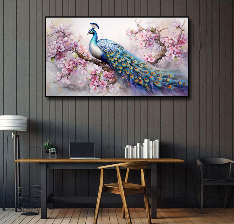 Framed 1 Panel - Peacock