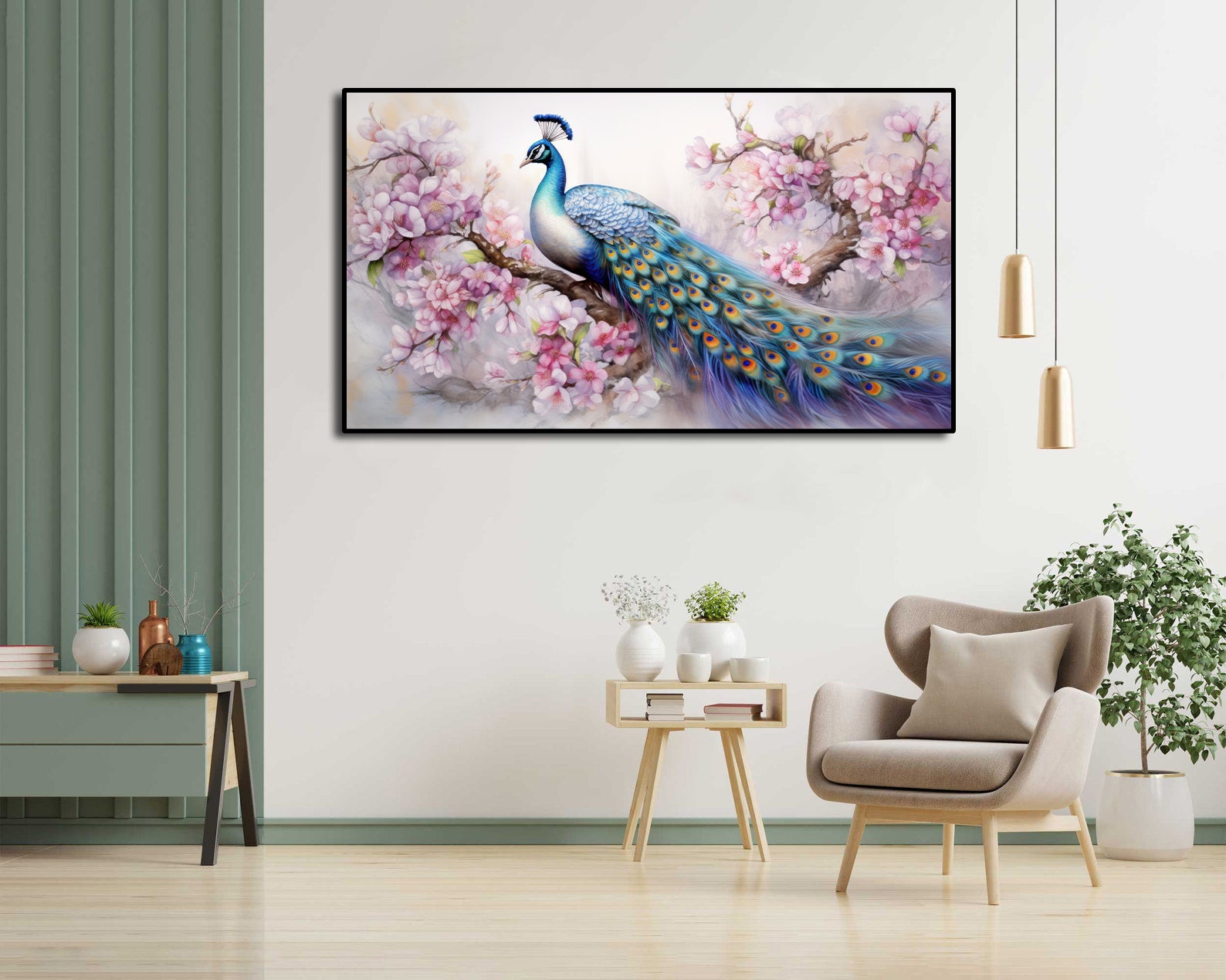 Framed 1 Panel - Peacock