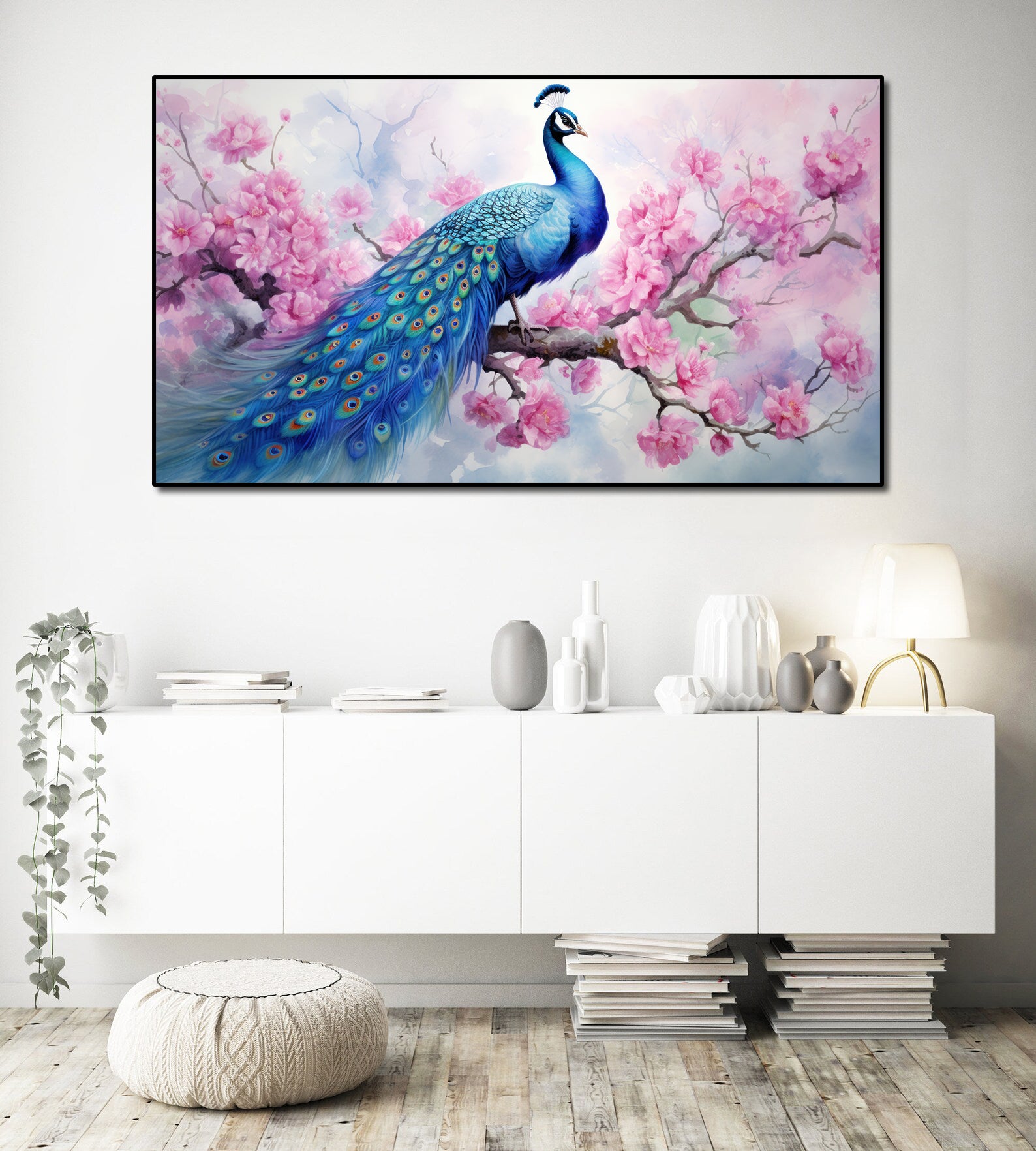 Framed 1 Panel - Peacock
