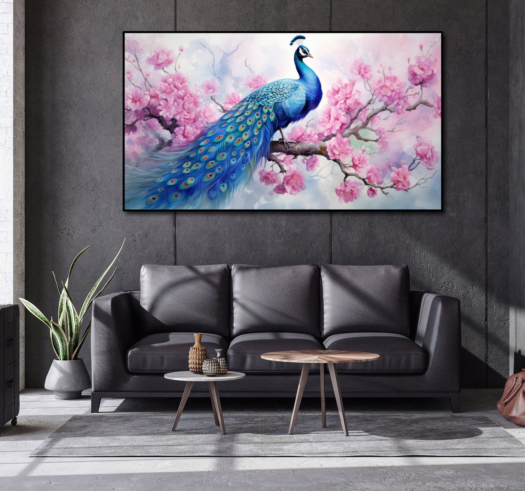 Framed 1 Panel - Peacock