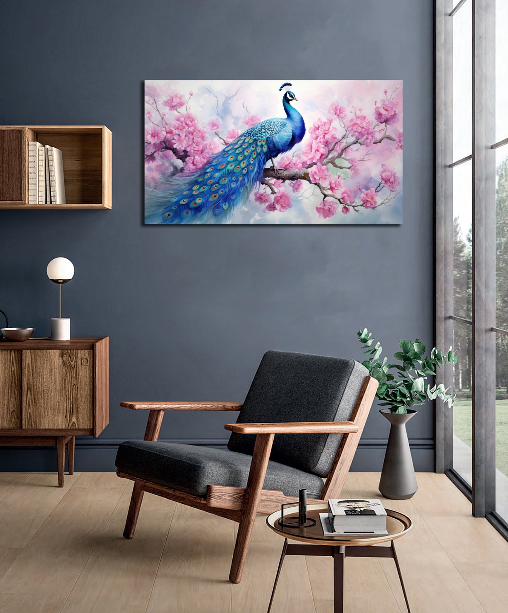 Framed 1 Panel - Peacock