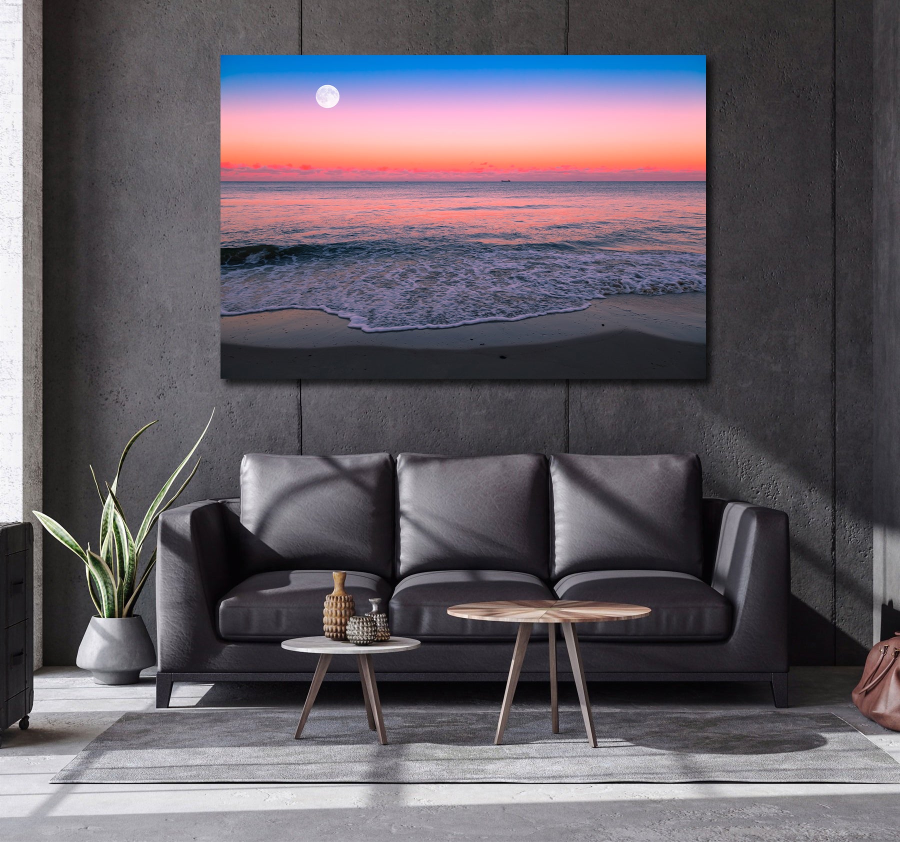 Pine Stretched  Framed 1 Panel - Moonrise