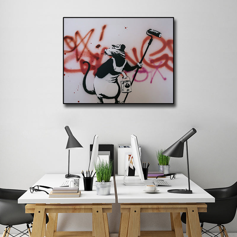 Framed 1 Panel - Banksy - Roller Rat