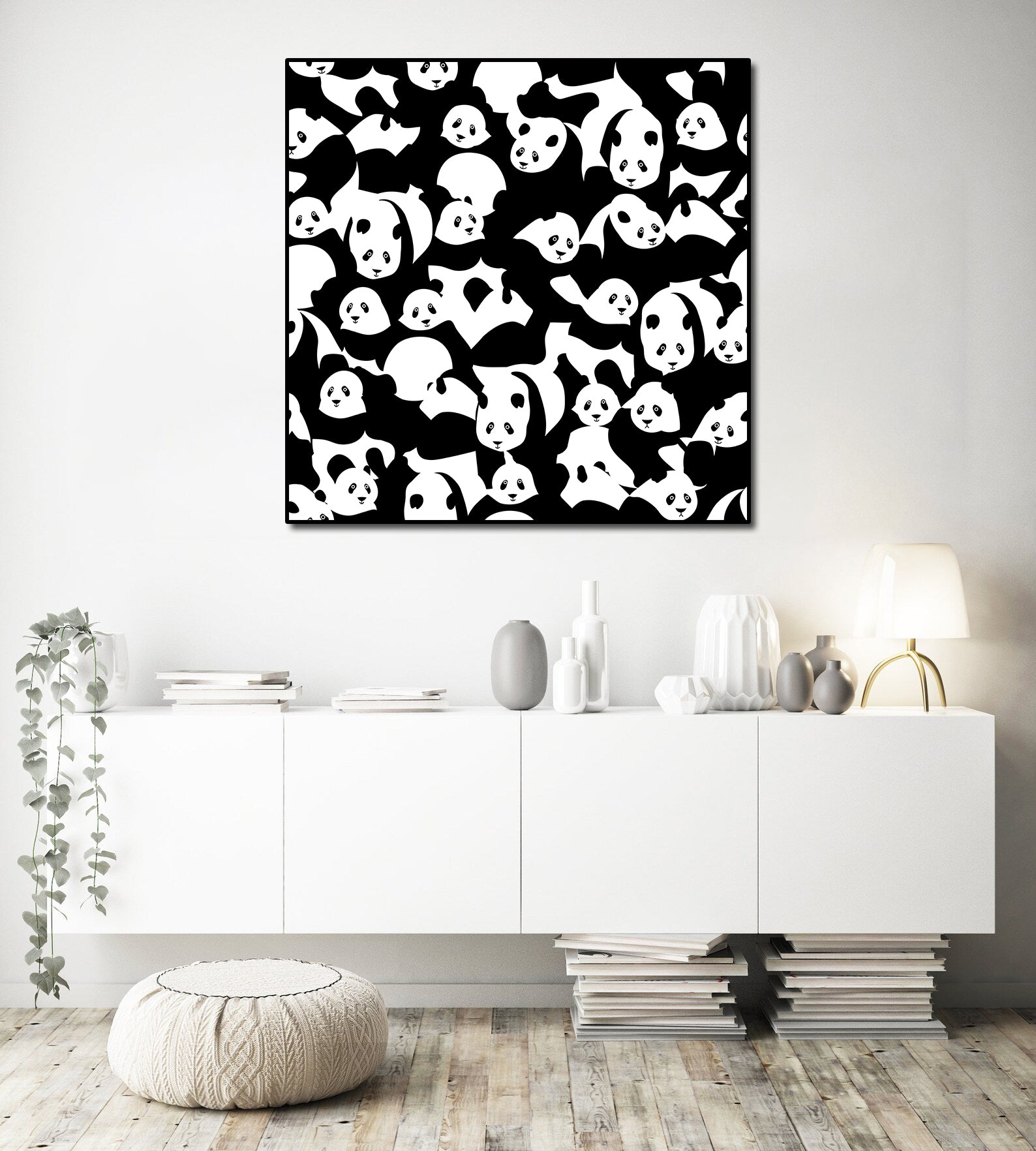 1 Panel - Panda Pattern