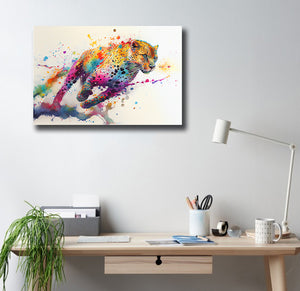 Framed 1 Panel - Rainbow Leopard