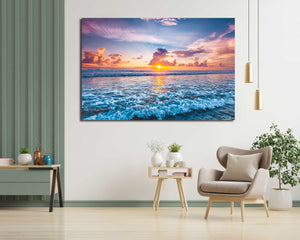 Pine Stretched  Framed 1 Panel - Sunset Over the Ninety Mile Beach