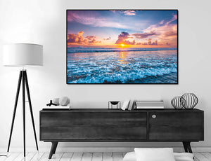 Pine Stretched  Framed 1 Panel - Sunset Over the Ninety Mile Beach