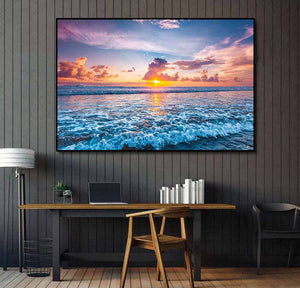 Pine Stretched  Framed 1 Panel - Sunset Over the Ninety Mile Beach