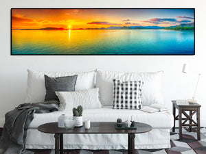 Pine Stretched  Framed 1 Panel - Sunset Panorama