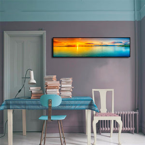 Pine Stretched  Framed 1 Panel - Sunset Panorama