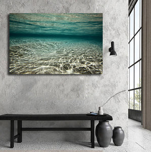 Pine Stretched  Framed 1 Panel - Tropical Beach Under Water