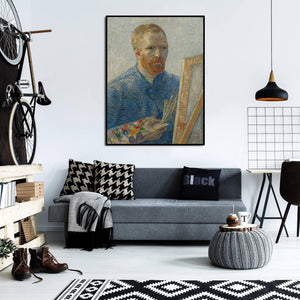 Pine Stretched  Framed 1 Panel - Vincent van Gogh, Self-Portrait as a Painter (1886)