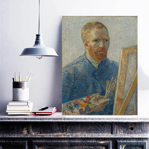 Pine Stretched  Framed 1 Panel - Vincent van Gogh, Self-Portrait as a Painter (1886)