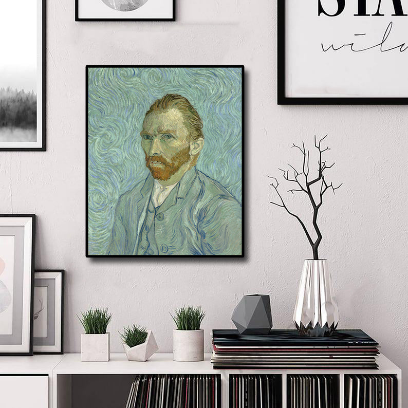Pine Stretched  Framed 1 Panel - Vincent van Gogh, Self-Portrait as a Painter