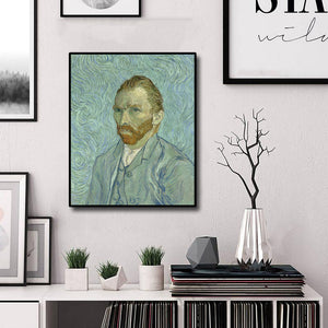 Pine Stretched  Framed 1 Panel - Vincent van Gogh, Self-Portrait as a Painter