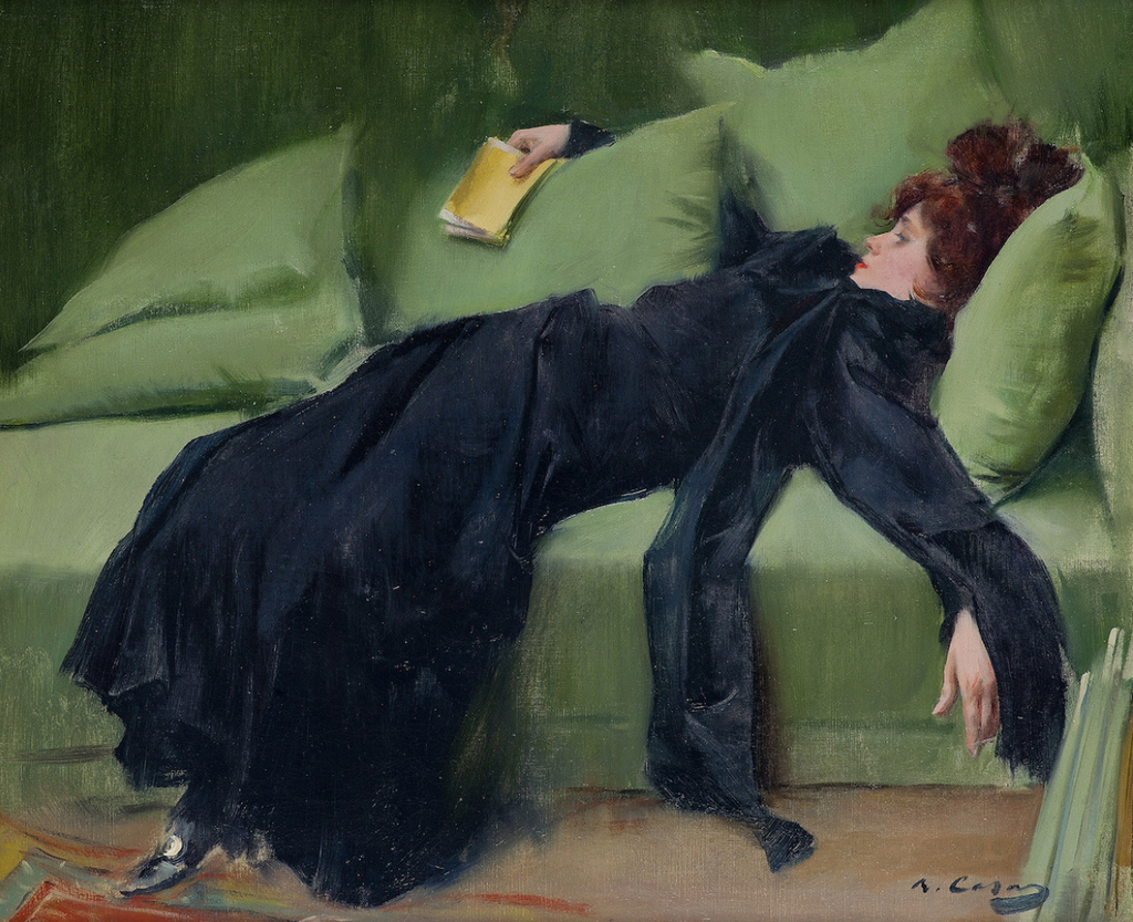 Pine Stretched  Framed 1 Panel - After The Ball by Ramon Casas