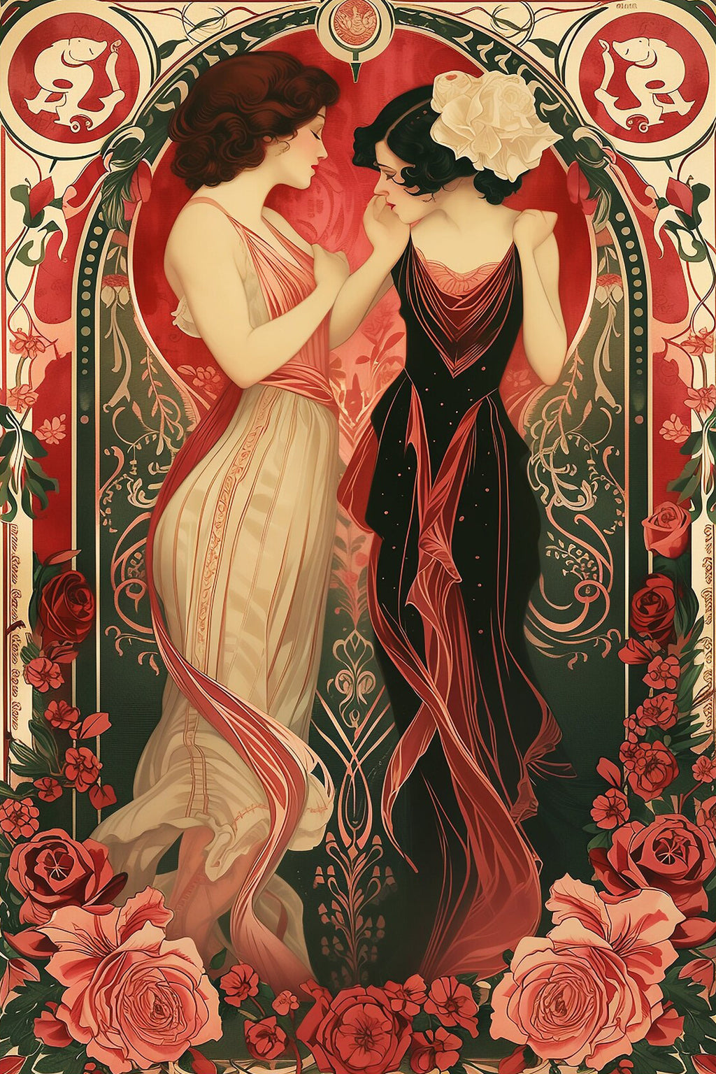 Pine Stretched  Framed 1 Panel - The Valentines